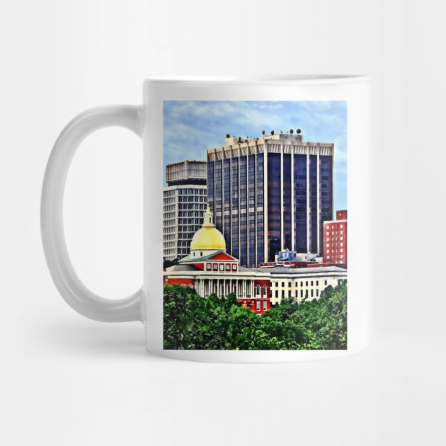 Boston MA - Skyline with Massachusetts State House by SusanSavad